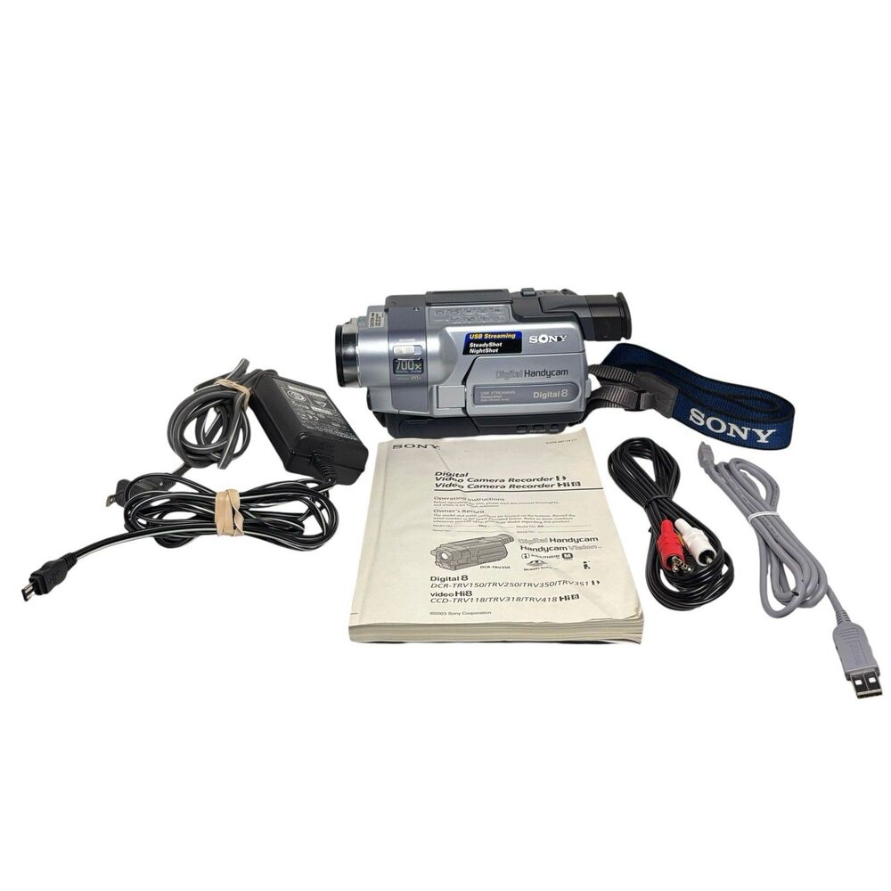 Sony Handycam DCR-TRV250 NTSC Digital-8 Camcorder 700x Digital Zoom - Tested